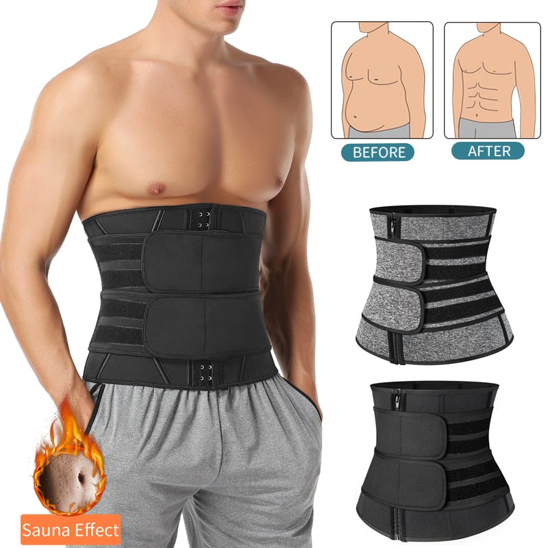 Men's Workout Waist Trainer Sauna Body Shaper Trimmer Belt